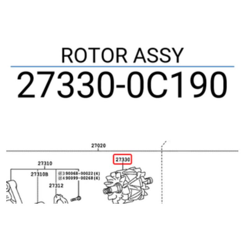 Rotor Assembly Alternator - 273300C190